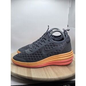Women's Size 9 - Nike Lunar Elite Sky Hi Grey/Orange Casual Sneakers 631376-006